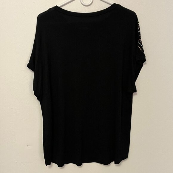 Apt. 9 T-Shirt Black with Pink Gold & Silver Glitter Size XXL NWT - Picture 2 of 3